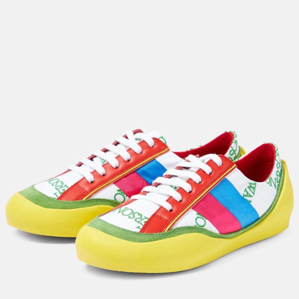 JW Anderson LaceUp Bubble Sneaker, Suede Yellow-Canvas Size 42 New in Box